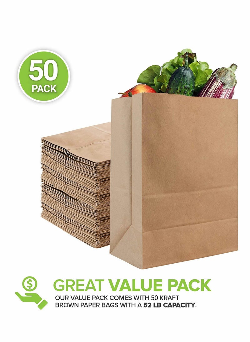50 Pcs Kraft Brown Paper Bags - Image 2