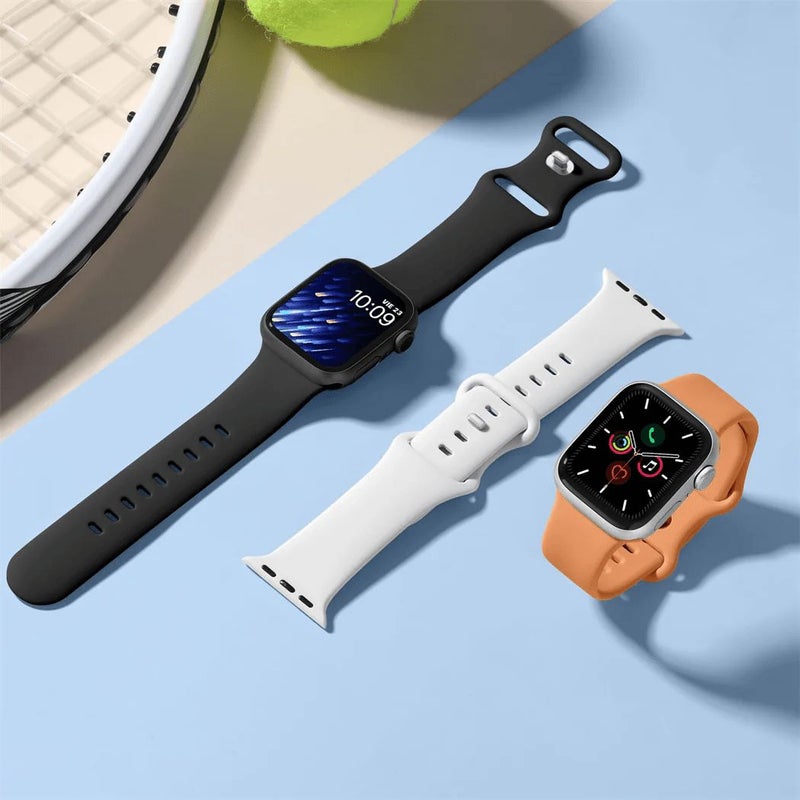 Lightweight Black Sport Watch Band Adjustable Butterfly Clasp Compatible Apple Watch Series 38mm 40mm 41mm 42mm S10 S11 Ultra Durable Casual Strap For Men Women Daily Use - Image 5