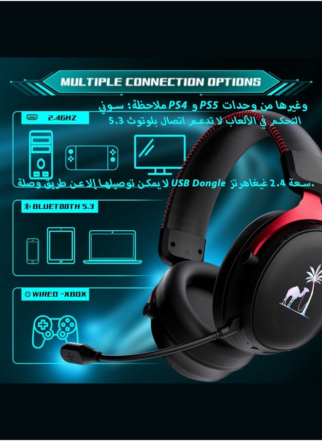 2.4GHz Wireless Gaming Headset for PC, PS5, PS4, for Mac, Gaming Headphones with Microphone, Bluetooth 5.3 Gaming Headset Wireless, ONLY 3.5mm Wired Mode for Xbox Series - pzsku/Z363B64D8C535C7D560EEZ/45/1741153854/174de40c-de78-403d-9538-77d11337e854