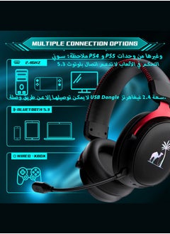 DIYANOO 2.4GHz Wireless Gaming Headset for PC, PS5, PS4, for Mac, Gaming Headphones with Microphone, Bluetooth 5.3 Gaming Headset Wireless, ONLY 3.5mm Wired Mode for Xbox Series  - Image 4