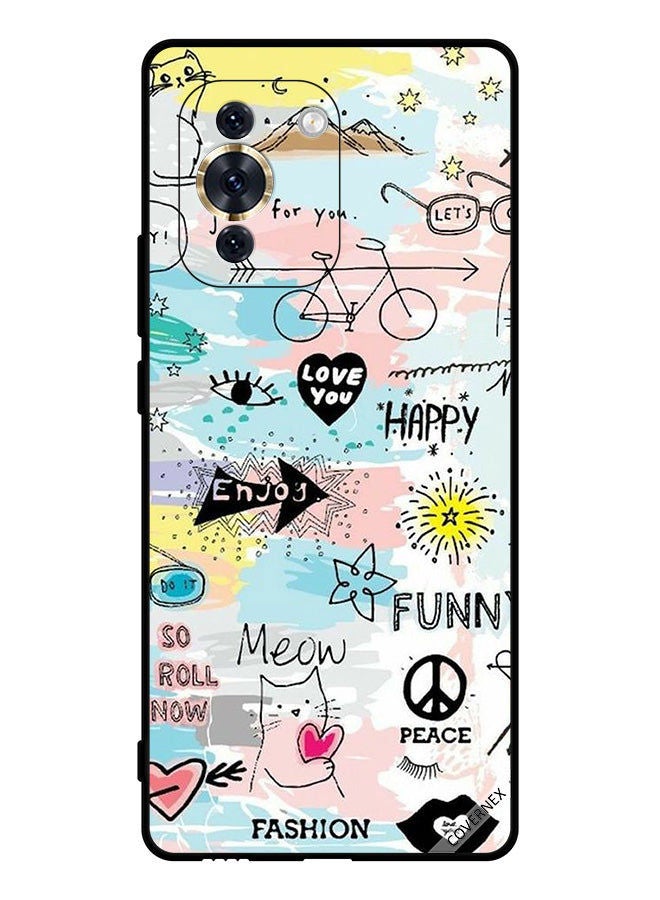 Covernex Protective Case Cover For Huawei Nova 10 Pro Doodle Meow Enjoy - Image 1