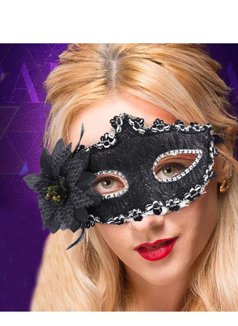 Excefore Masquerade Masks, 3 Pcs Lace Venetian Party Mask  - Image 3