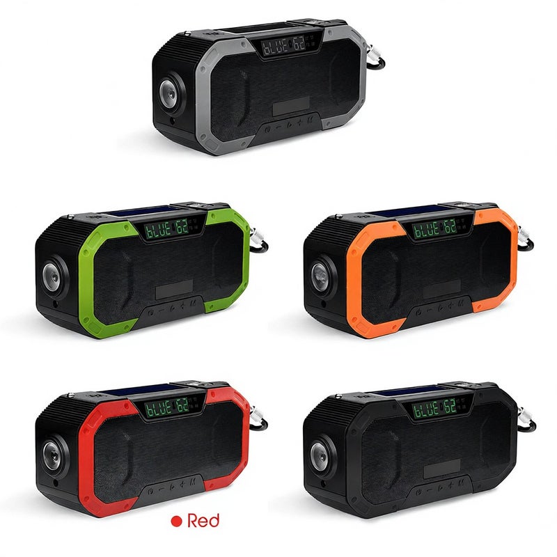 Emergency Solar Hand Crank Radio 5000mAh Power Bank Charger Flash Light Outdoor Camping Survival Radio - Image 3
