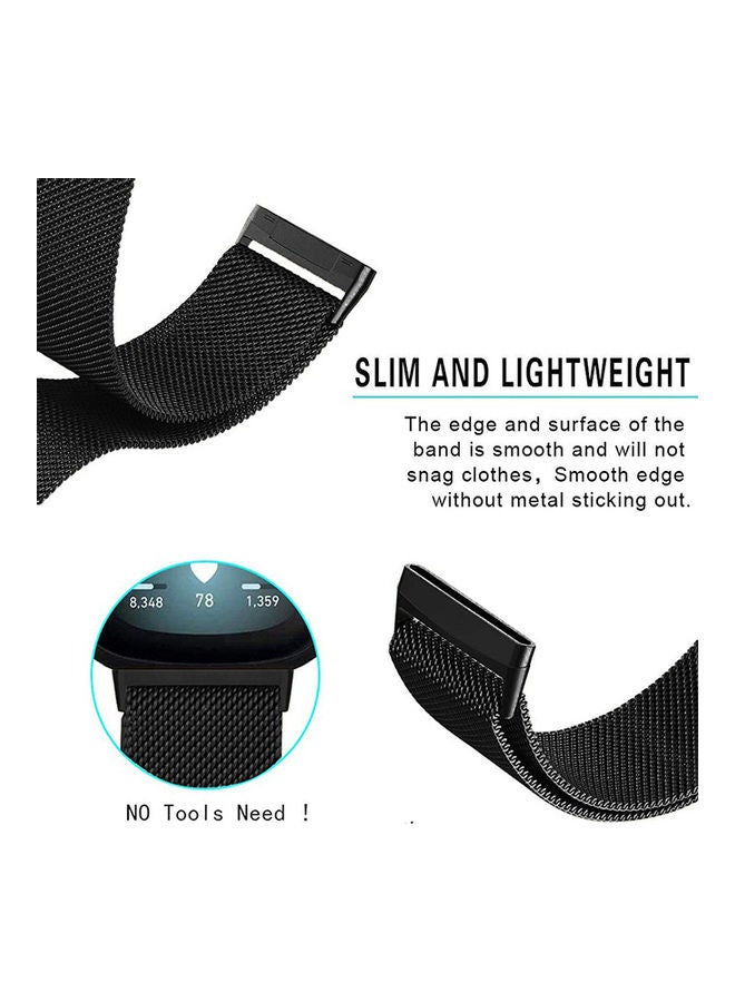S-Color Replacement Bracelet Magnet Wristband With Versa 3 Black - Image 3