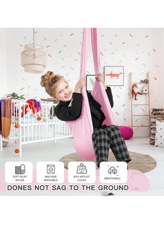 Kids Indoor Sensory Swing (Hardware Included), Provides Calmness and Relaxation for Children with Special Needs, Sensory Swing Indoor Kids Adjustable Hammock Great for ADHD, Autism, Indoor Therapeutic Swing - Pink - pzsku/Z363B8C47FF072083A6B1Z/45/_/1734074467/6ff9e36f-14dd-4f0c-bf03-f678e90890c5