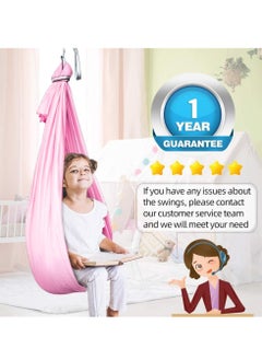 Kids Indoor Sensory Swing (Hardware Included), Provides Calmness and Relaxation for Children with Special Needs, Sensory Swing Indoor Kids Adjustable Hammock Great for ADHD, Autism, Indoor Therapeutic Swing - Pink - pzsku/Z363B8C47FF072083A6B1Z/45/_/1734074471/d17f6e5b-e87e-47ef-a5ae-8b0a7415ddfc