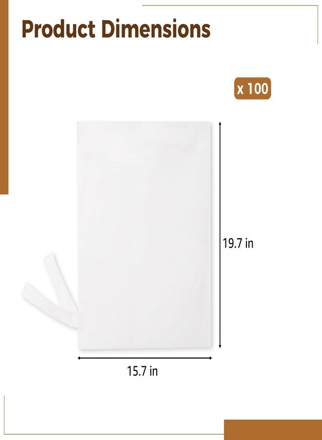 DORMIYA 100 Pcs Cold Brew Coffee Filter Bags, 19.7 x 15.7 in Extra Thick No Mess Disposable Filter Bag with Drawstring, Fits 3 and 5 Gallon Buckets for Coffee Shop Filter, White - Image 4