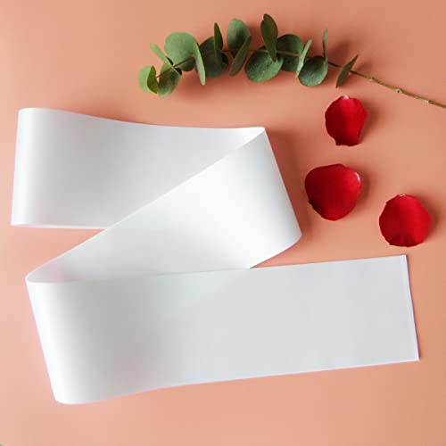 Docooniver 6pcs White Sashes Blank for Pageants,Senior 2025,Prom Queen Plain Satin Custom Personalized Sashes. - Image 3
