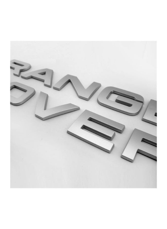 Range Rover Sport Grill Logo Letters Boot Badge Emblem - Matt Silver - Image 1