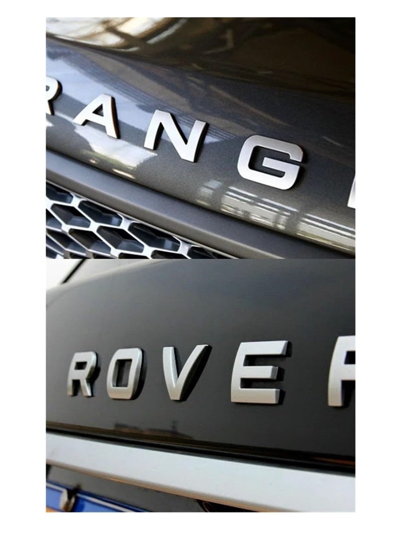 Range Rover Sport Grill Logo Letters Boot Badge Emblem - Matt Silver - Image 3