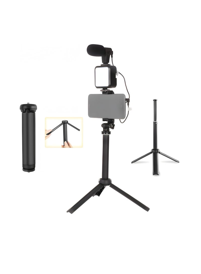 Video Making Kit – Live Recording & Vlogging Set with Microphone, LED Light & Remote Control - Image 1