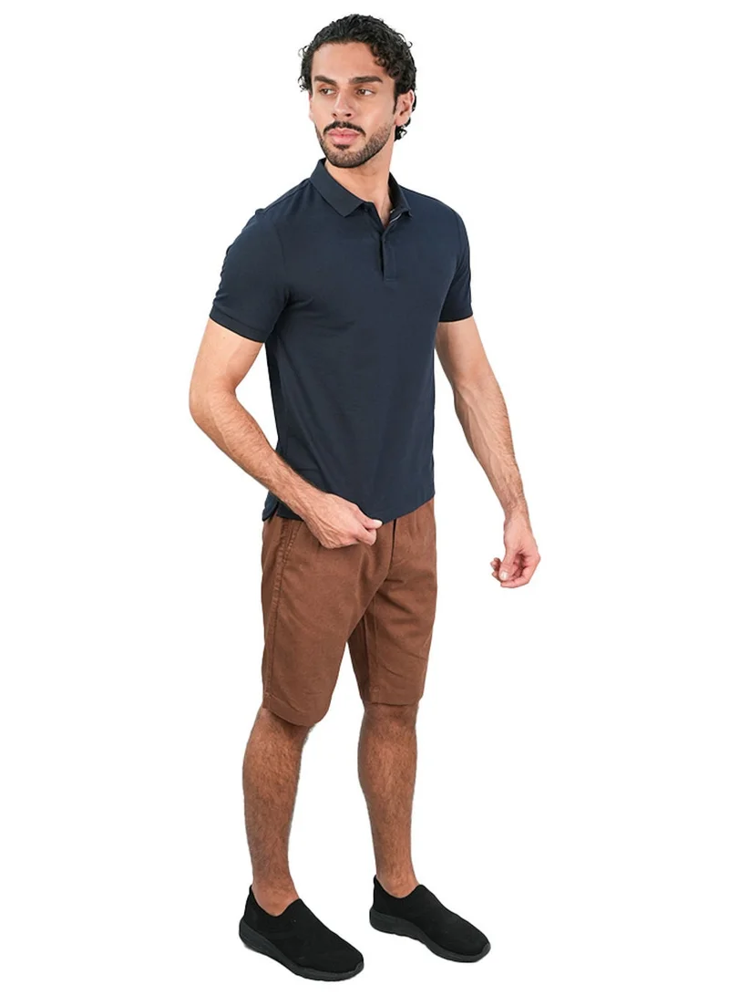 GIORDANO Men’s Slim Solid Pique Polo with Flat Knit Collar & Soft Finish