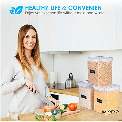 IMPREXO airtight plastic containers for kitchen storage containers for kitchen airtight kitchen containers (Pack of 2, 2150 ML) - Image 2