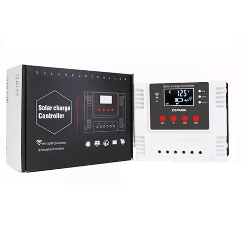 amiciSmart WiFi Solar Charge Controller, Intelligent Lithium Battery Regulator for Solar Panel LCD Display with 5V USB Port 12V/24V/48V, 1.04kW (20A) - Image 2