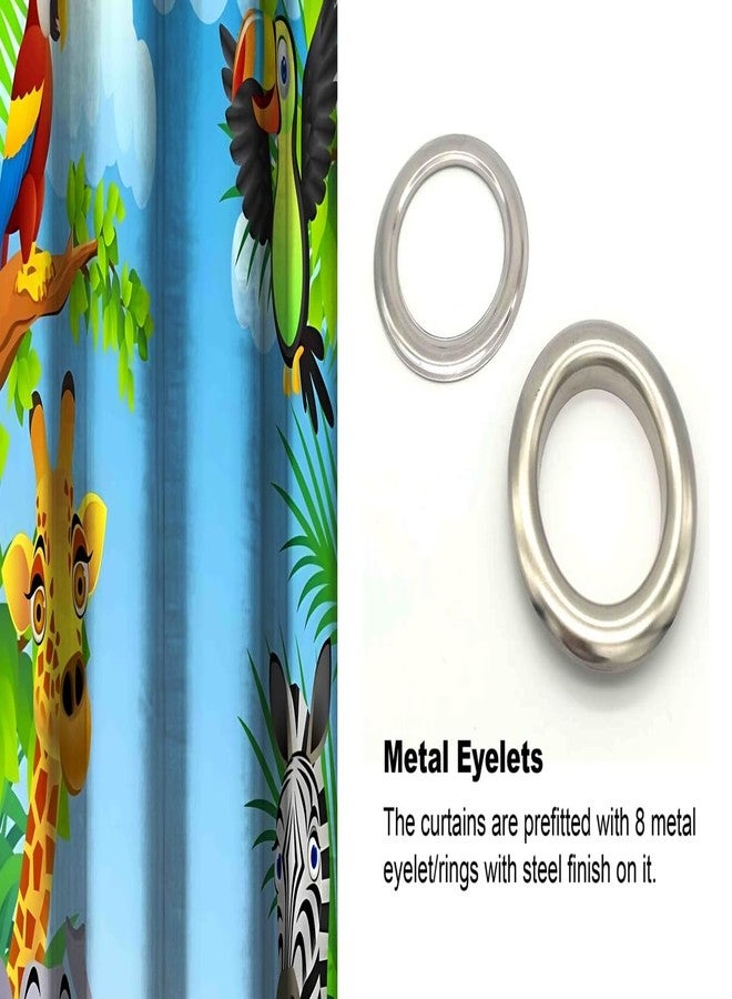 HomeBrew Multicolour Kids Door Curtain||7feet|| Set of 1pc|| Digital Print Door Curtain ||Kids Jungle Party - Image 5