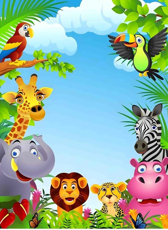HomeBrew Multicolour Kids Door Curtain||7feet|| Set of 1pc|| Digital Print Door Curtain ||Kids Jungle Party - Image 4