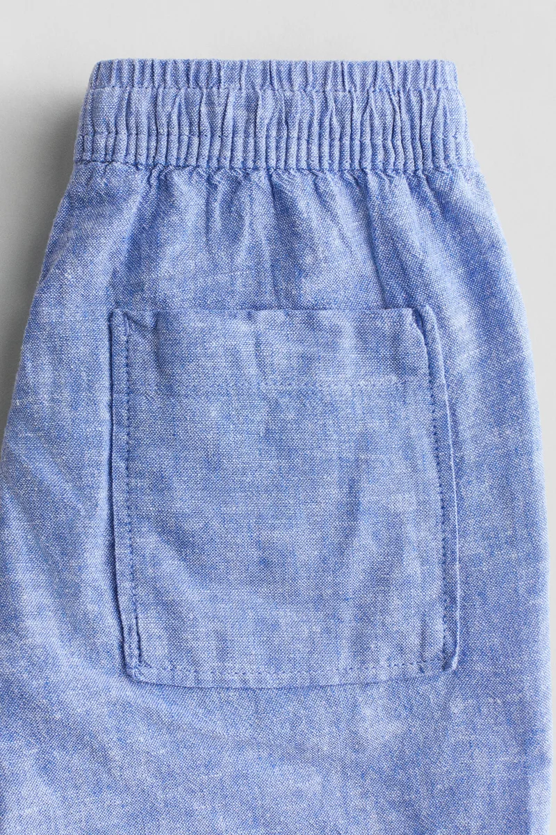 H&M Linen-blend drawstring shorts