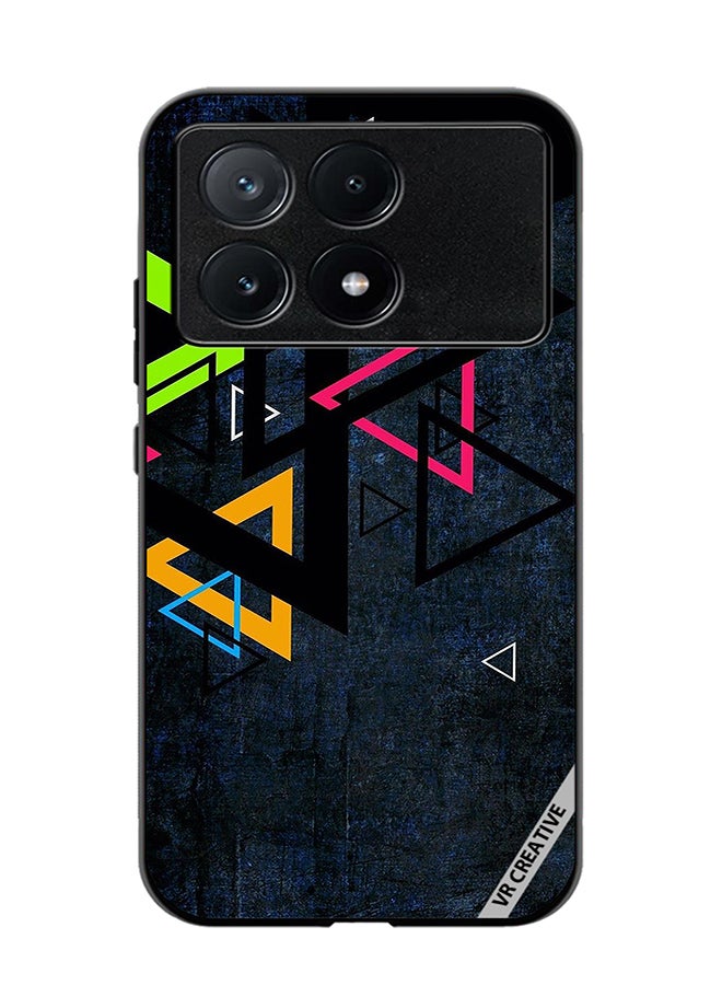 VR CREATIVE Protective Case Cover For Xiaomi Poco X6 Pro Multiple Triangle Design Multicolour - Image 1