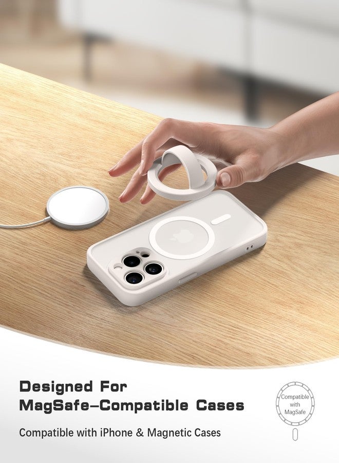 SuydanBox Magnetic Phone Grip, Removable Loop Grip with Soft Finger Strap, Silicone Phone Ring Holder for Back of Phone for iPhone 16/15/14/13/12 Pro Max/Plus, Stone - Image 3