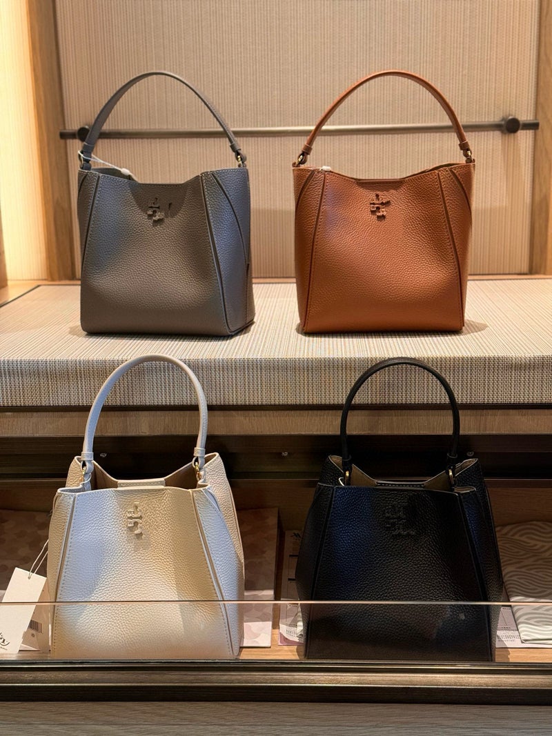 Tb New Mcgraw Upgraded Version Transformable Bucket Bag With Lychee Pattern Cowhide Leather For Women, Suitable For Commuting - Image 5
