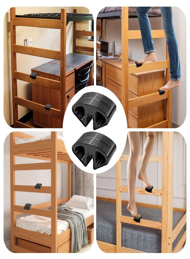 Canumer 2PCS Bunk Bed Ladder Pads - Durable Loft Bed Step Stool, Anti-Slip Steps Pads, Easy Snap-On Design, Fits Most Bunk Beds Steps & College Dorm Beds Ladders (Black) - Image 5