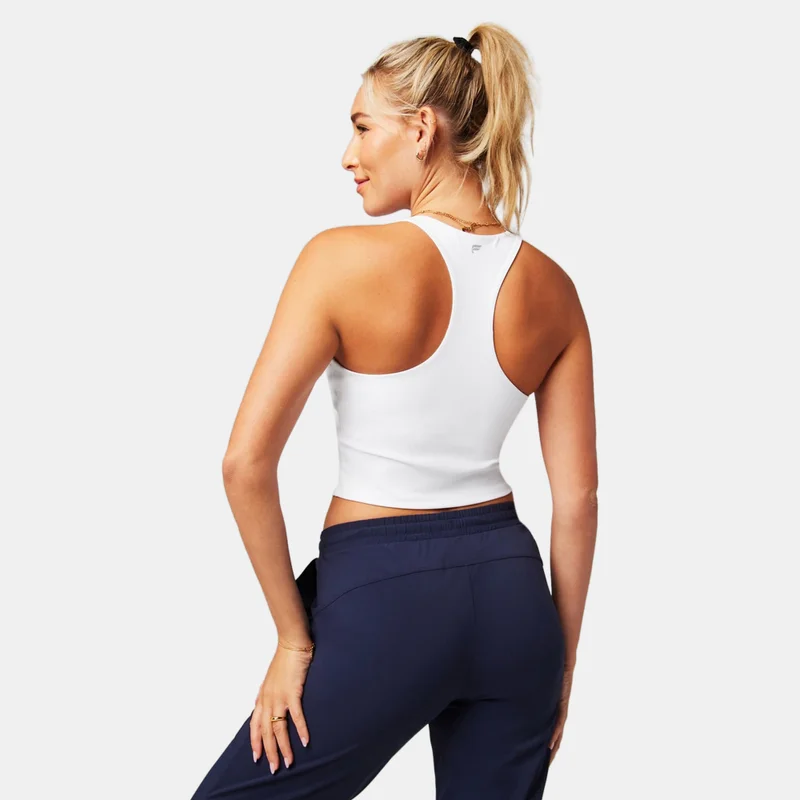 Fabletics Women's Anywhere Cropped Built-In Bra Training Tank Top