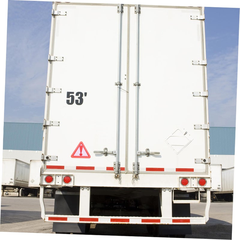 8 Pcs Reflective Triangle Warning Signs for Trucks Weather Resistant Adhesive Safety Reflectors - Image 4