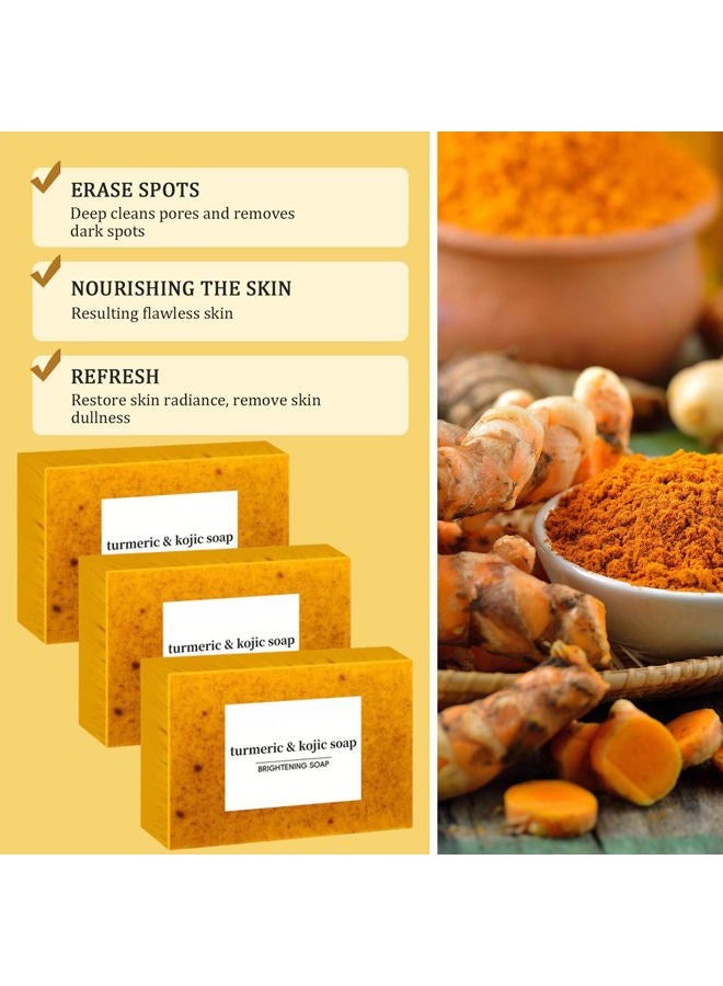 guluxly Lemon Turmeric Kojic Soap Fragrance, Lemon Turmeric & Kojic Soap Bar for Face and Body for All Skin Types - Image 5