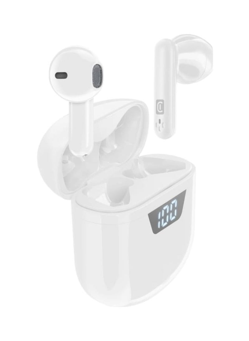 Cellularline - The Cellularline SEEK Wireless Headset Delivers a Superior Sound Experience with a sleek, Ergonomic Design. Its Bluetooth Compatibility Ensures Seamless Connectivity With Various Devices, Offering Users a Convenient And Cable-Free Audio Aolution For Music, Calls, And Entertainment ( WHITE ) - Image 1