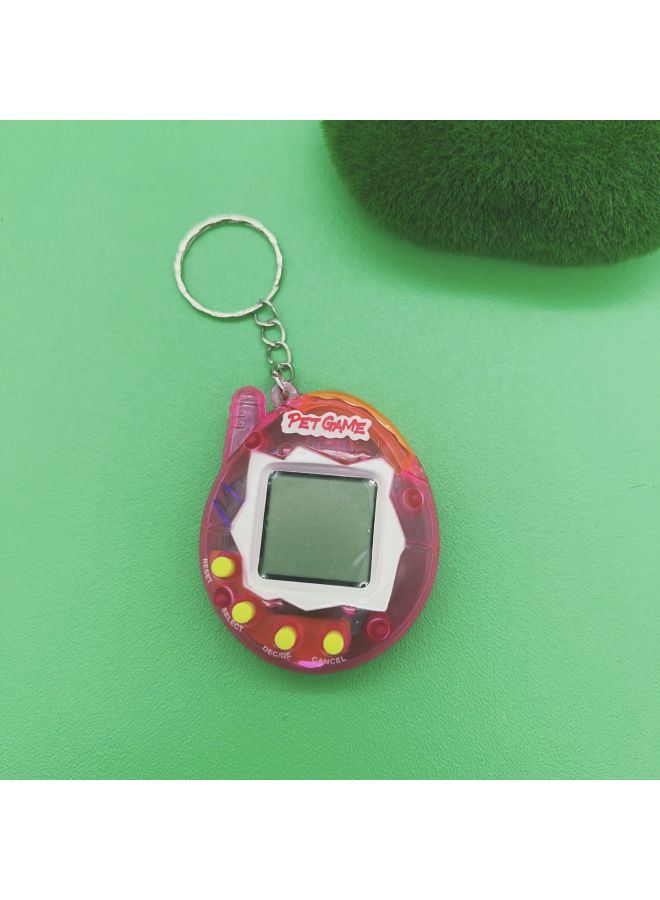 Virtual Electronic Pet Machine Handheld Mini Pet Game Machine Exotic Electronic Toys-Color:Transparent Powder (ring)  - Image 1