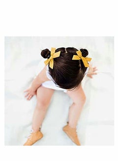 KASTWAVE Girl Hairpins Solid Color Slub Cotton Linen Cloth art Bow Hairpin Children's Hair Accessories(20pcs)  - Image 3