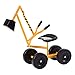 Albott Ride On Sand Digger Excavator Toys Working Crane with 8 inches Wheels and 360 Rotation Seat Yellow - Image 4