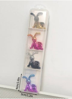 Generic 4pcs Modern Multipurpose Decorative Rabbit for Home Kitchen Office Shelf Table Cabinet (Multicolor)  - Image 2