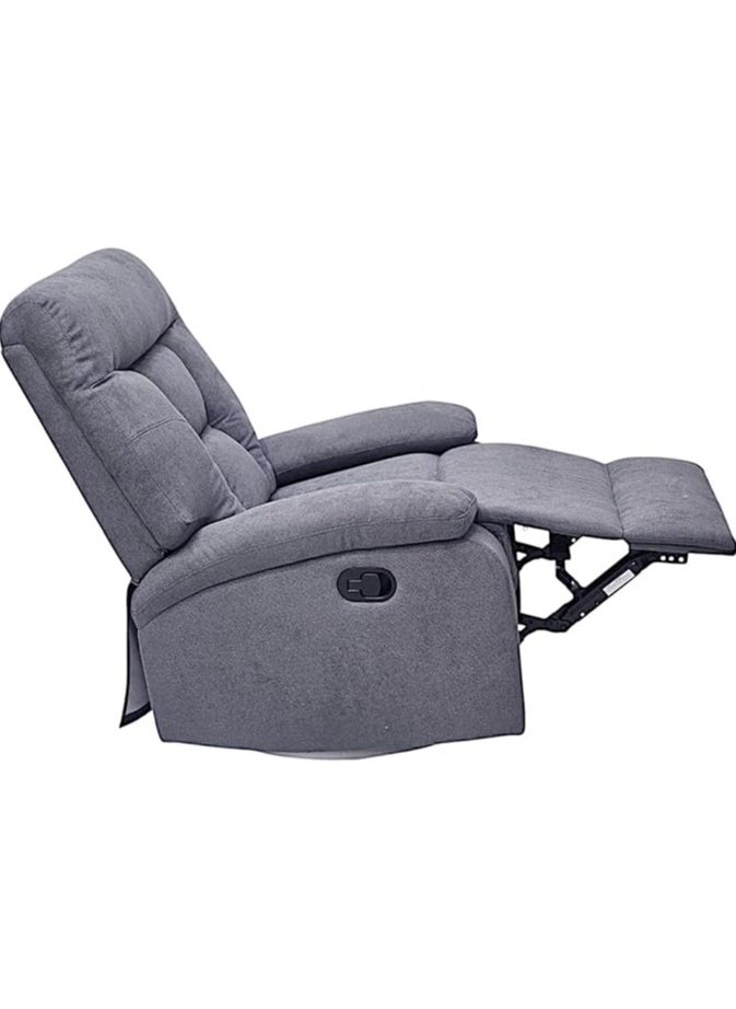 Multi Home Furniture Best Single Recliner 360 Sofa MH-03844 FABRIC Modern Rocker Ergonomic Lounge 360 Degree Swivel With Single Sofa Seat Living Room Chair (grey)  - Image 1