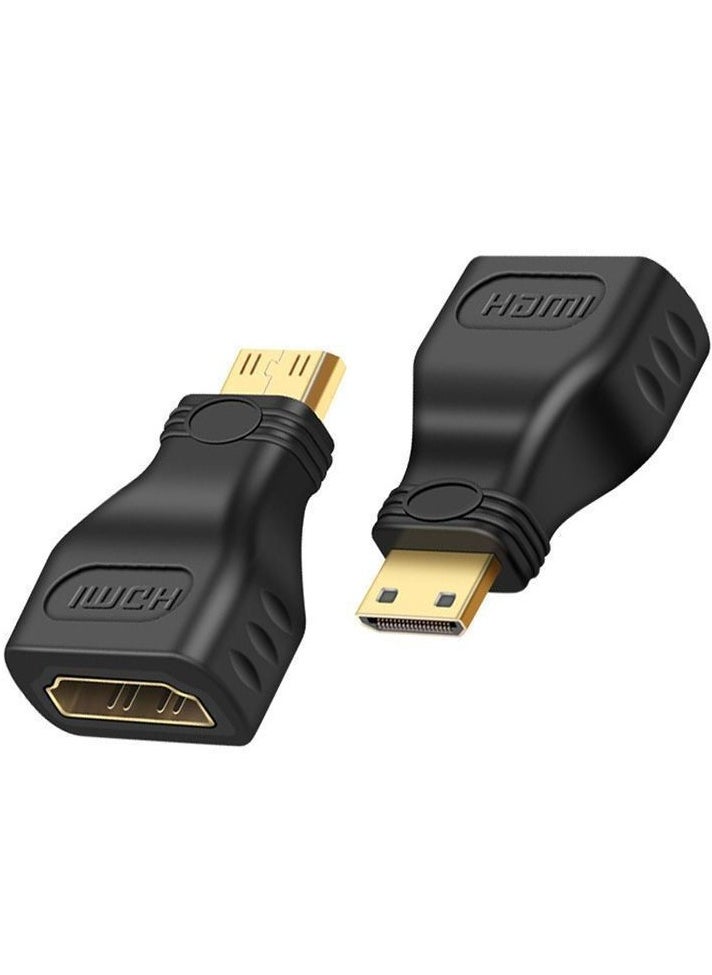 Generic 2 Pack Mini HDMI to HDMI Adapter Connector Mini HDMI Male to HDMI Female Adapter  - Image 1