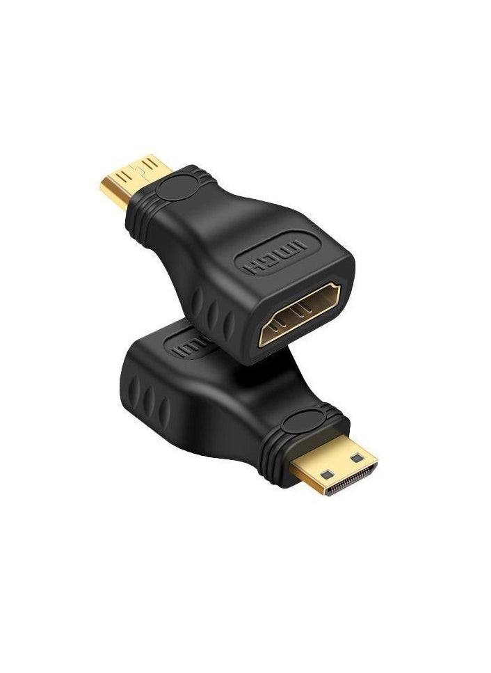 Generic 2 Pack Mini HDMI to HDMI Adapter Connector Mini HDMI Male to HDMI Female Adapter  - Image 3