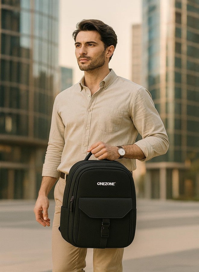 ONEZONE Slim Laptop Backpack 30L | Water-Resistant Office Bag | Stylish College & Travel Backpack for 15.6-inch Laptop - Image 4