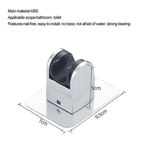 JIALTO Stainless Steel Self Adhesive Handheld Shower Head Holder, Adjustable Angle Shower Wand Holder, Bathroom Wall Mount Shower Arm Bracket - Image 2