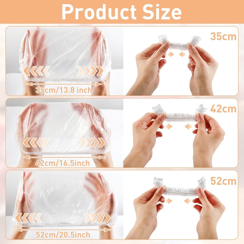 Ninsula 150 Pcs Bowl Covers for Bread Proofing, Plastic Bowl Covers Elastic, for Sourdough Bread Proofing, Keep Food Fresh, Shower Cap Hair Deep Conditioning, Dust Away - Image 2