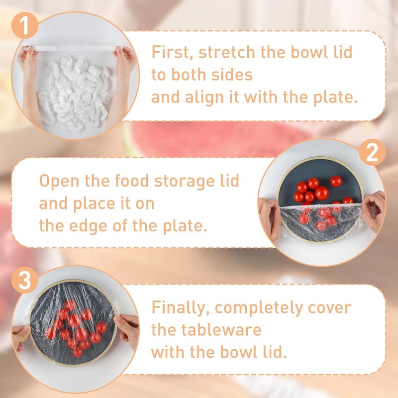 Ninsula 150 Pcs Bowl Covers for Bread Proofing, Plastic Bowl Covers Elastic, for Sourdough Bread Proofing, Keep Food Fresh, Shower Cap Hair Deep Conditioning, Dust Away - Image 5