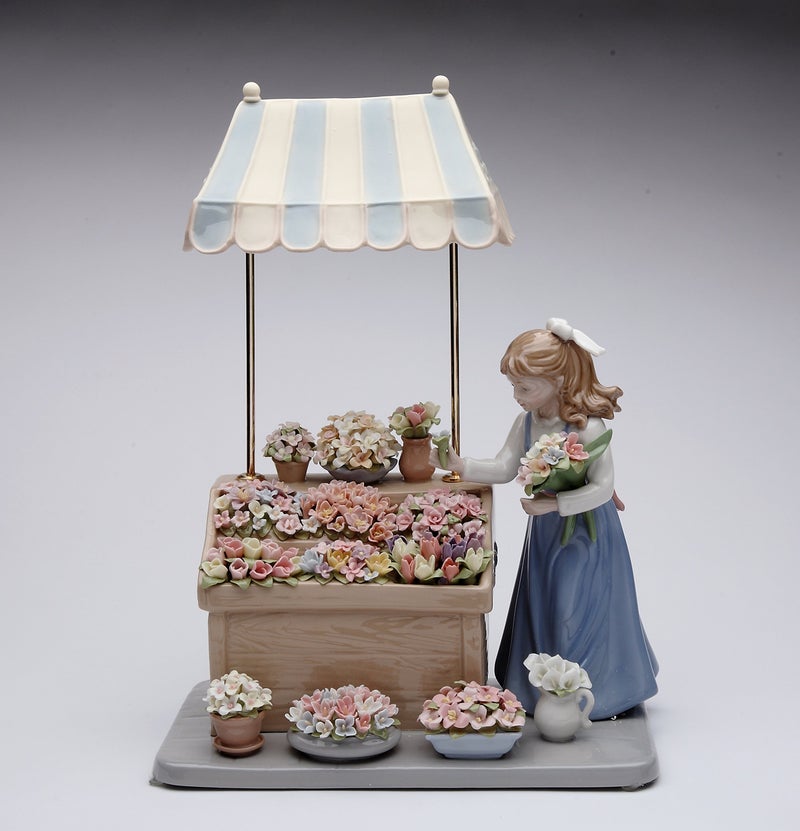 Cosmos 96564 Flower Girl Shoppe Ceramic Figurine 1338Inch  Blue