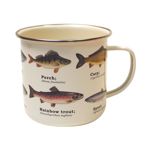 Gift Republic Fish Enamel Mug, 1 Count (Pack of 1), multi, 450 milliliters - Image 3