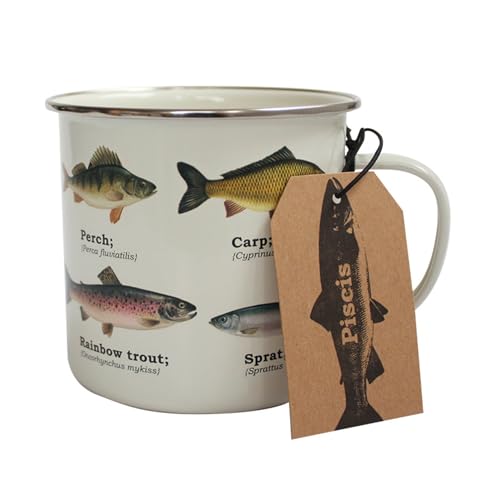 Gift Republic Fish Enamel Mug, 1 Count (Pack of 1), multi, 450 milliliters - Image 2
