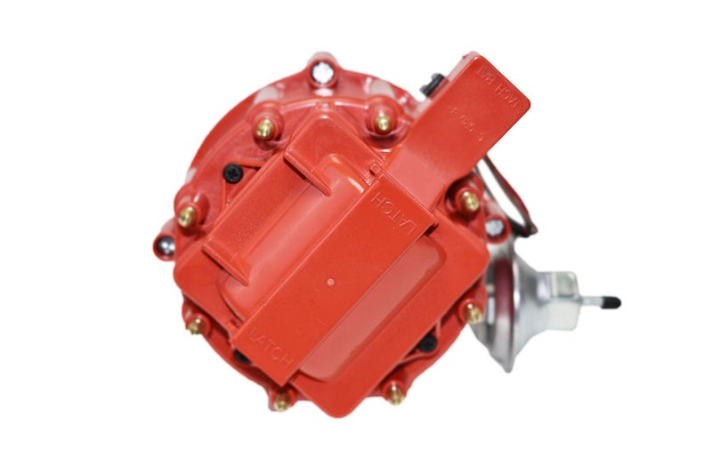 A-Team Performance - HEI Complete Distributor 65K Coil - Compatible with SBC/BBC Chevy AMC Jeep V8 304 360 390 401 One Wire Installation Red Cap - Image 4
