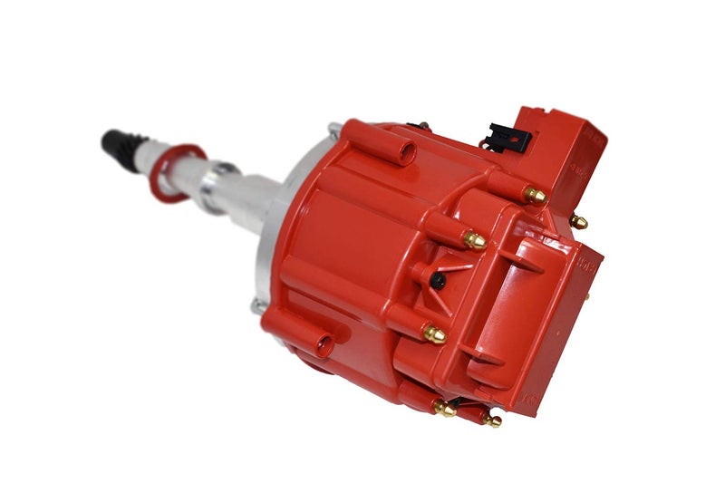 A-Team Performance - HEI Complete Distributor 65K Coil - Compatible with SBC/BBC Chevy AMC Jeep V8 304 360 390 401 One Wire Installation Red Cap - Image 3