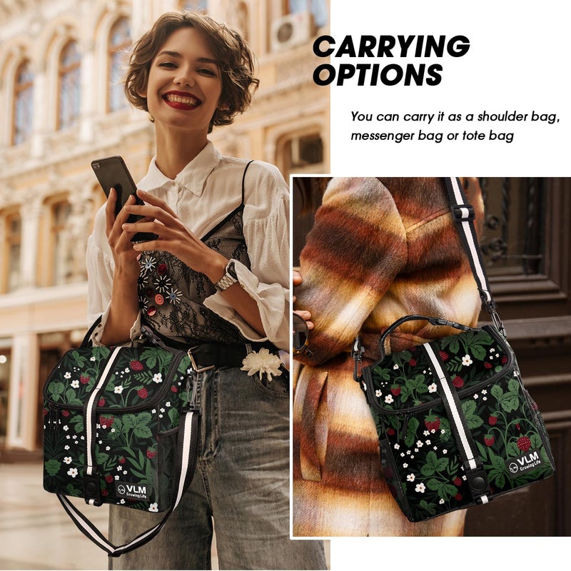 VLM Lunch Box for Women, Insulated Lunch Bag Women with Adjustable Shoulder Strap, Cute Lunch Tote Bag for Work,Picnic,Camping - Image 5