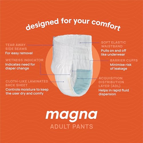 DIGNITY Magna Pant Style Adult Diapers - L (30 Pieces) With Wetness Indicator and Leakage Protection Upto 8-10 Hrs. - Image 3