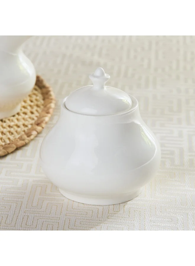 Home Box Crimsson Sugar Pot with Lid