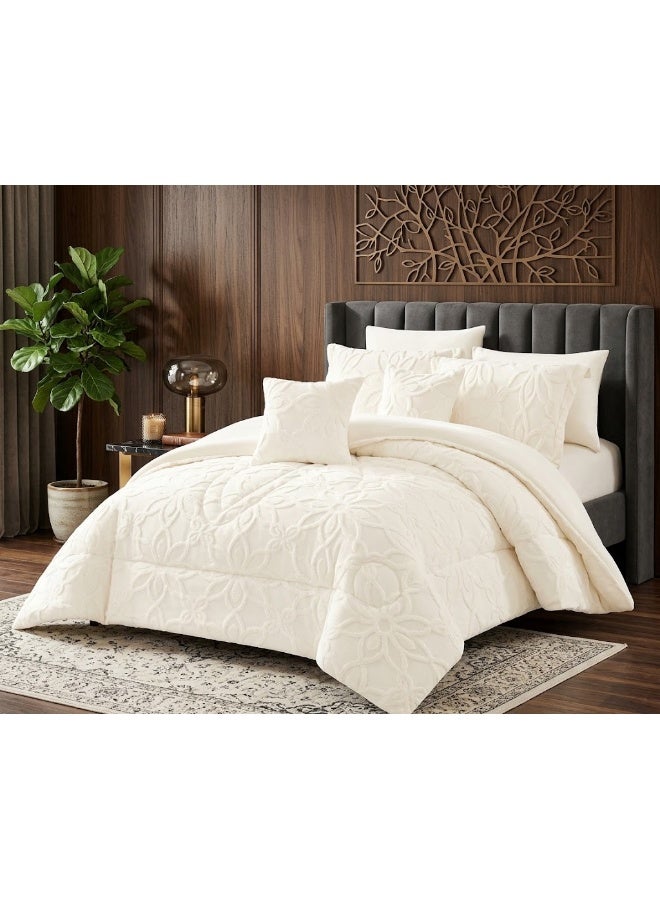 Horse Winter velvet bedding set for double bed, fits 200 × 200 cm bed, 8 pieces - Image 1