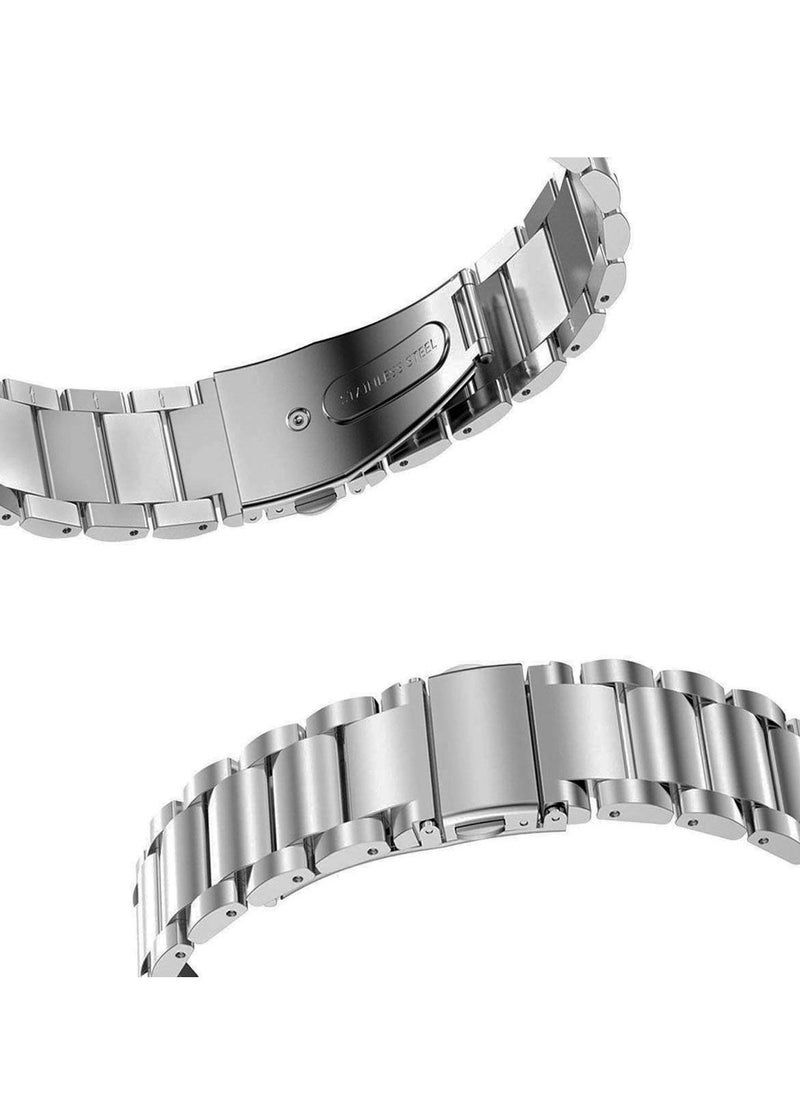 Generic Stainless Steel Quick Release Band WristStrap for Huawei Watch GT2 46mm silver  - Image 4
